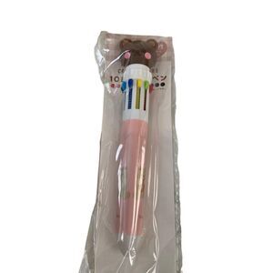10 Color Ballpoint Pen. Bear Design. Multicolor.
